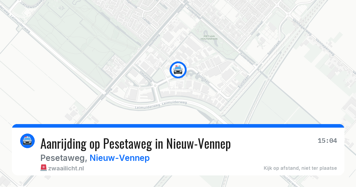 Aanrijding op Pesetaweg in Nieuw-Vennep — 21 jul 2026