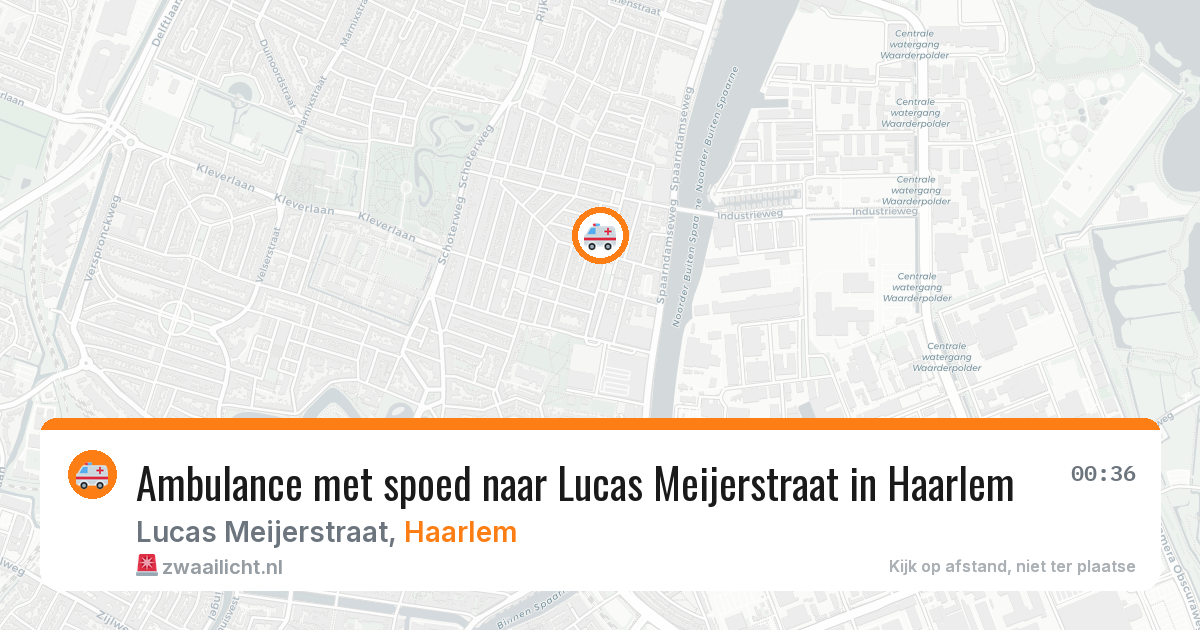 Ambulance met spoed naar Lucas Meijerstraat in Haarlem — 7 jul 2026