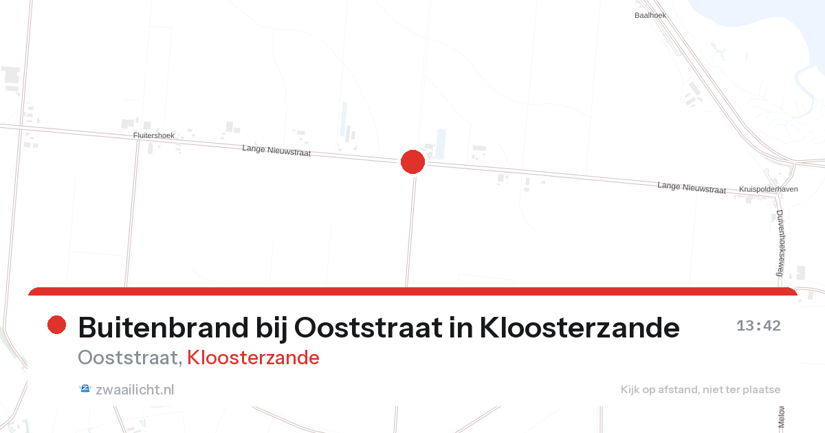 Buitenbrand bij Ooststraat in Kloosterzande — 24 aug 2026