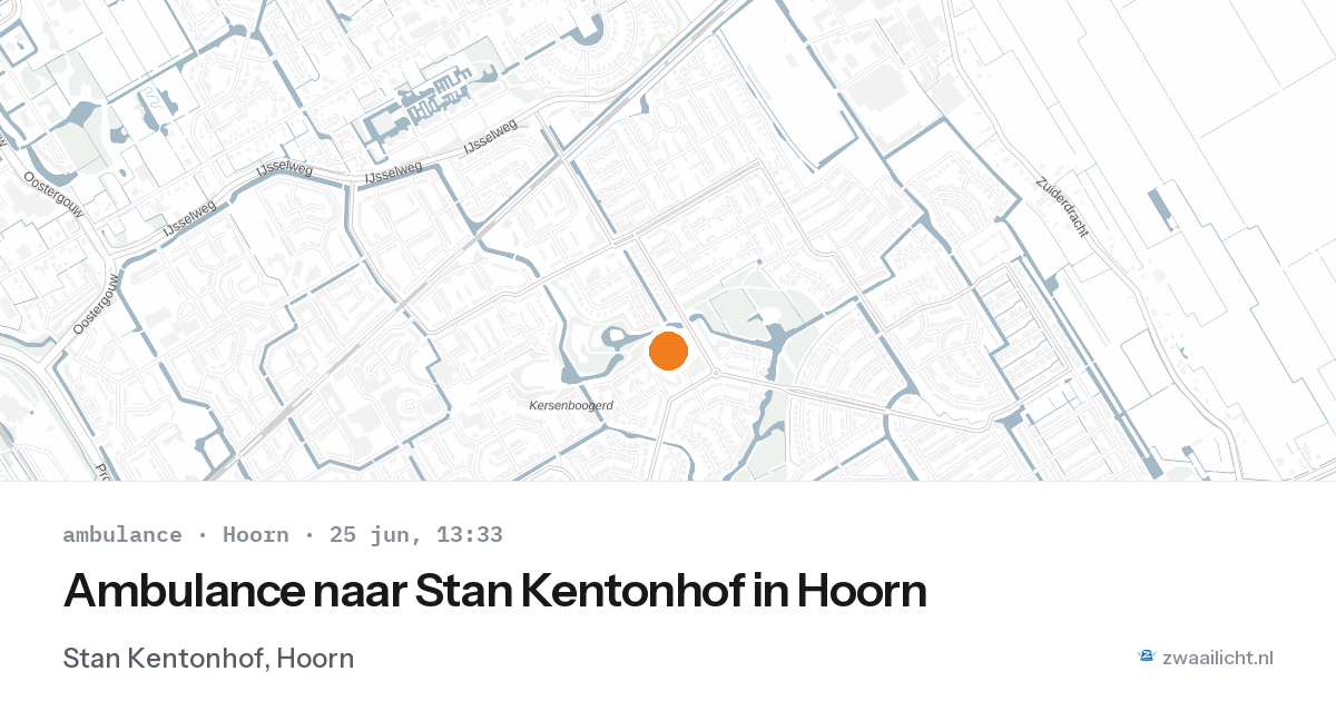 Ambulance naar Stan Kentonhof in Hoorn — 25 jun 2026