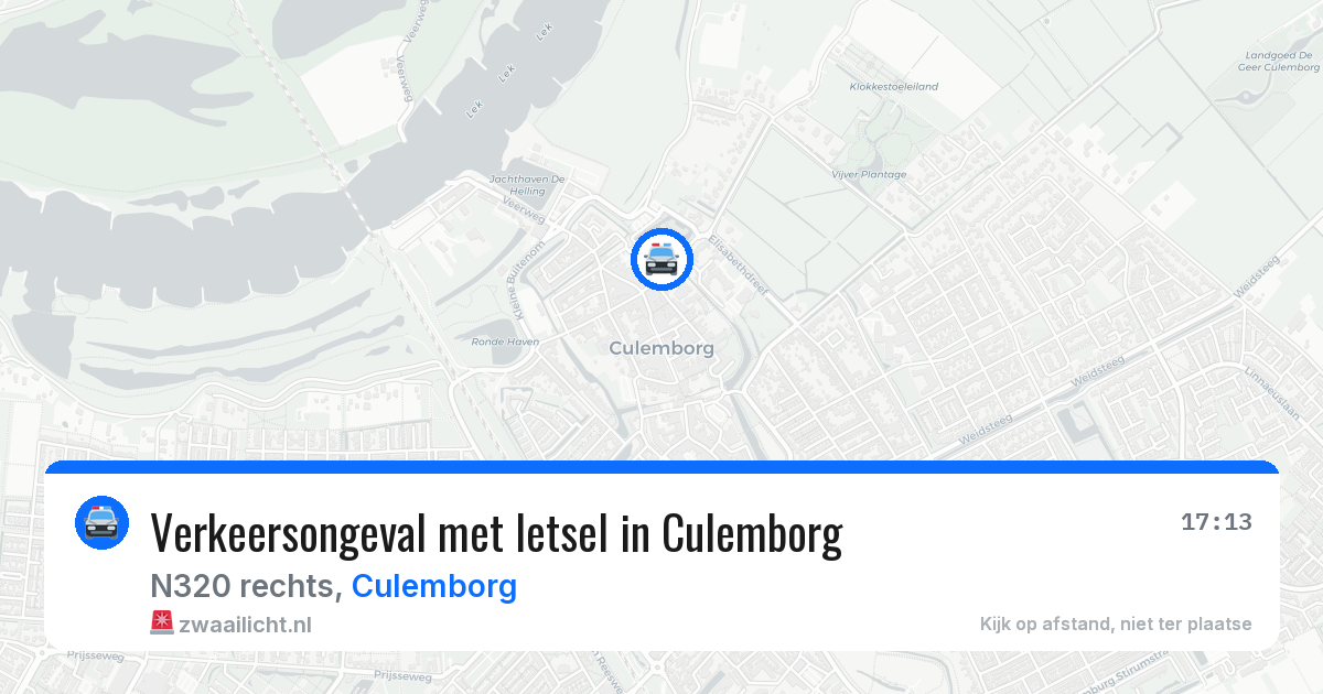Verkeersongeval met letsel in Culemborg — 21 jan 2026