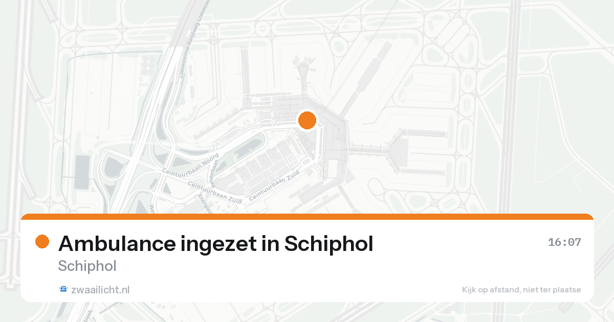 Ambulance ingezet in Schiphol — 4 jun 2026