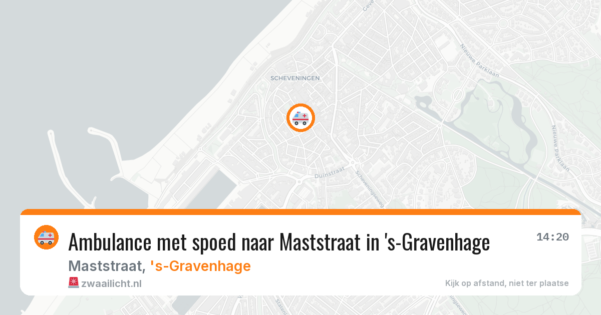 Ambulance met spoed naar Maststraat in 's-Gravenhage — 30 jul 2026