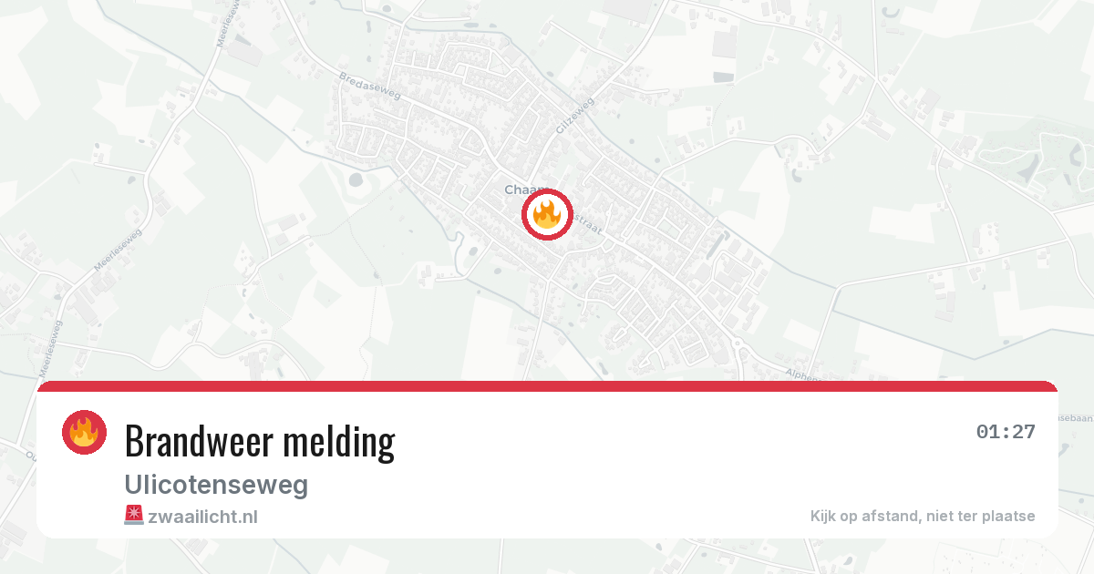 Brandweer melding — 31 jul 2026