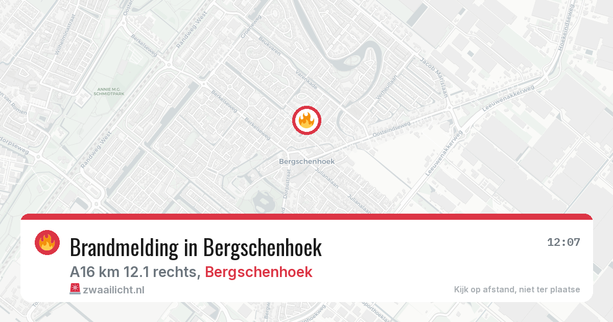 Brandmelding in Bergschenhoek — 30 apr 2026