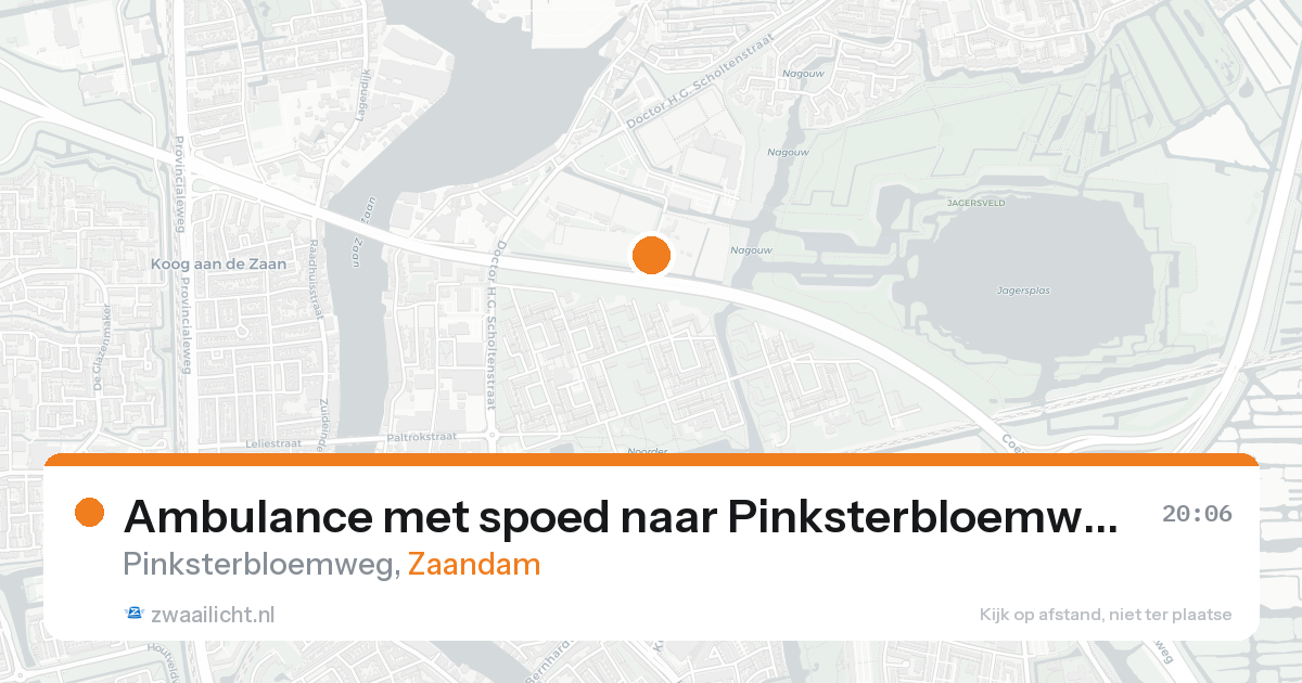 Ambulance met spoed naar Pinksterbloemweg in Zaandam — 20 aug 2026
