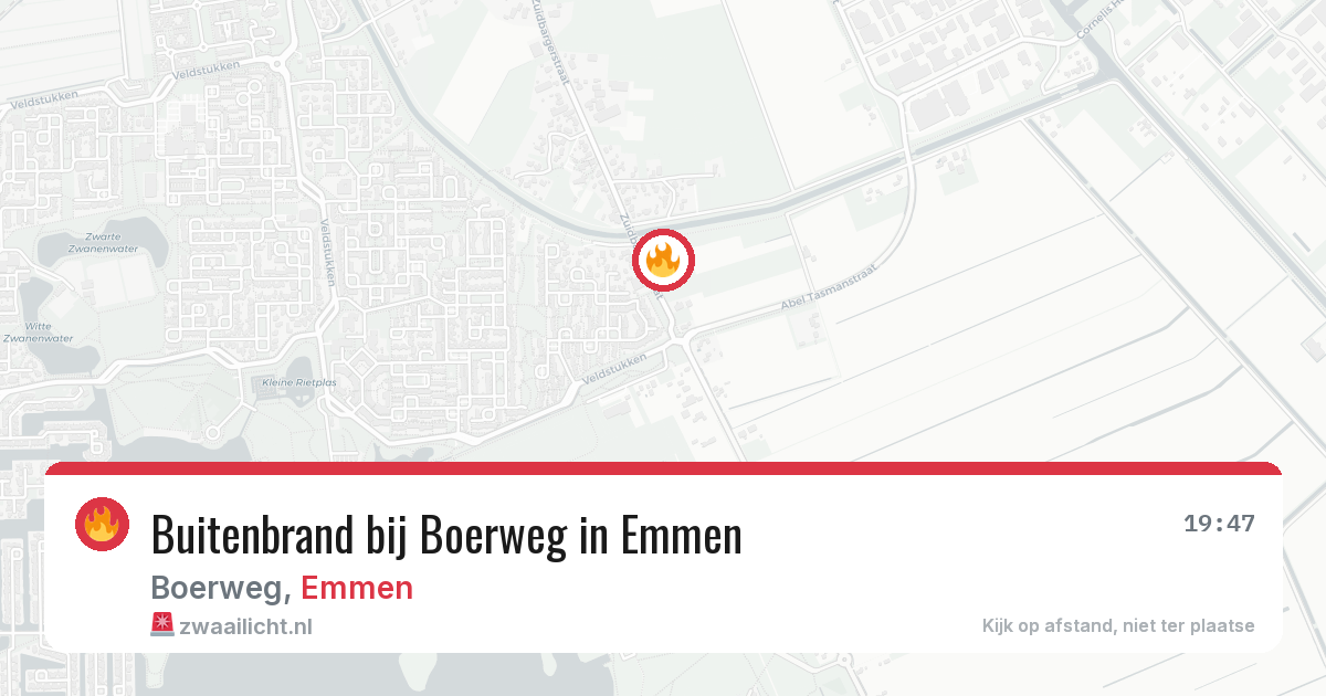 Buitenbrand bij Boerweg in Emmen — 22 apr 2026