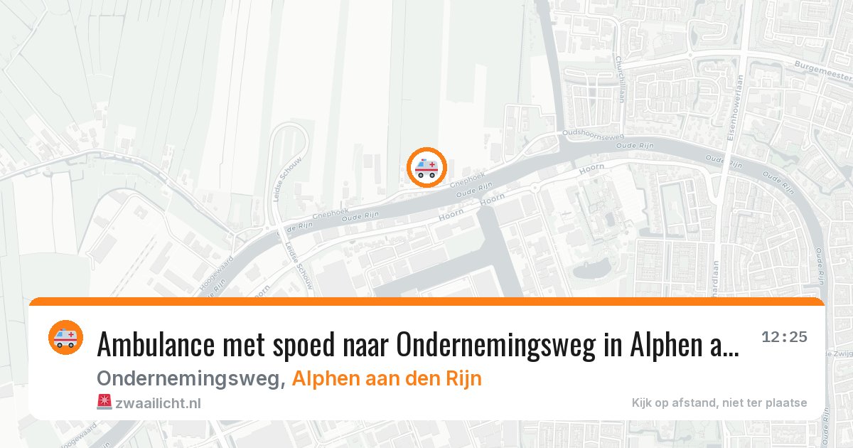 Ambulance met spoed naar Ondernemingsweg in Alphen aan den Rijn — 18 jun 2026