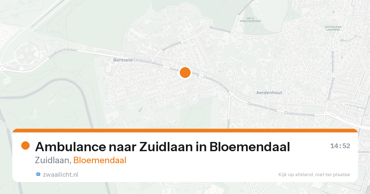 Ambulance naar Zuidlaan in Bloemendaal — 24 aug 2026