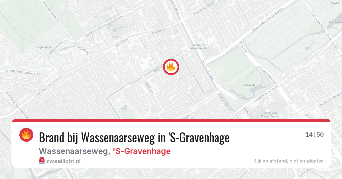 Brand bij Wassenaarseweg in 'S-Gravenhage — 23 feb 2026
