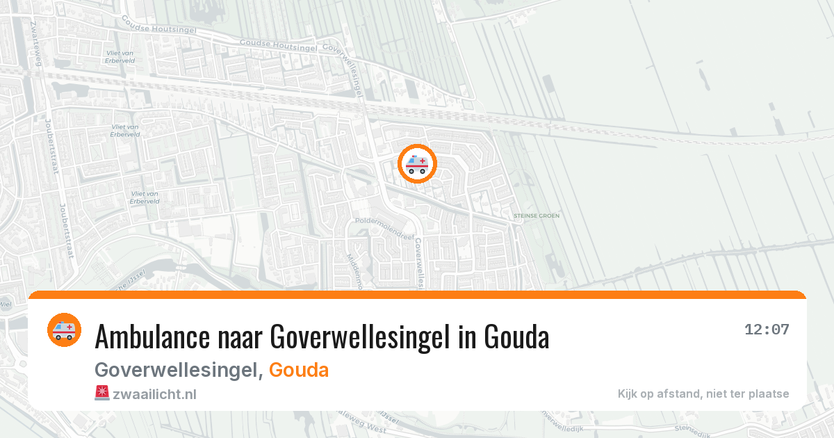 Ambulance naar Goverwellesingel in Gouda — 23 jun 2026