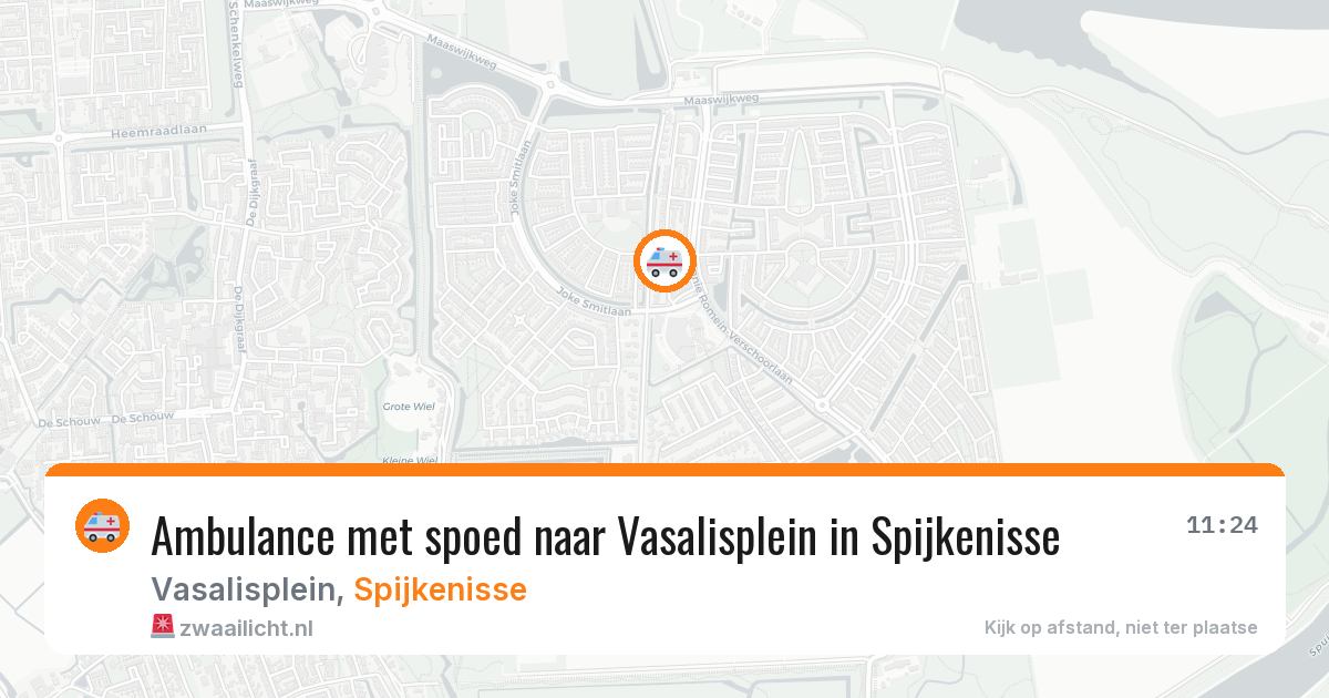 Ambulance met spoed naar Vasalisplein in Spijkenisse — 30 jul 2026