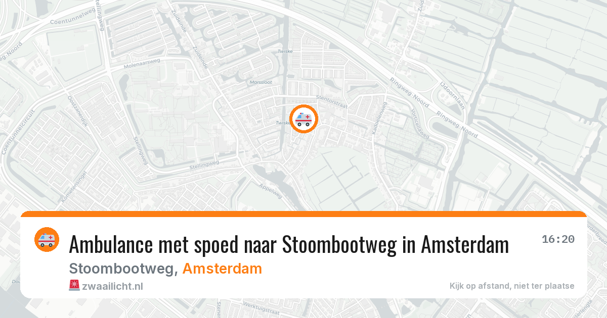 Ambulance met spoed naar Stoombootweg in Amsterdam — 4 jun 2026