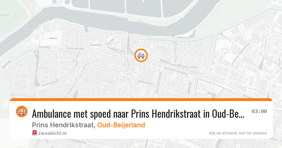 Ambulance met spoed naar Prins Hendrikstraat in Oud-Beijerland — 20 jan 2026
