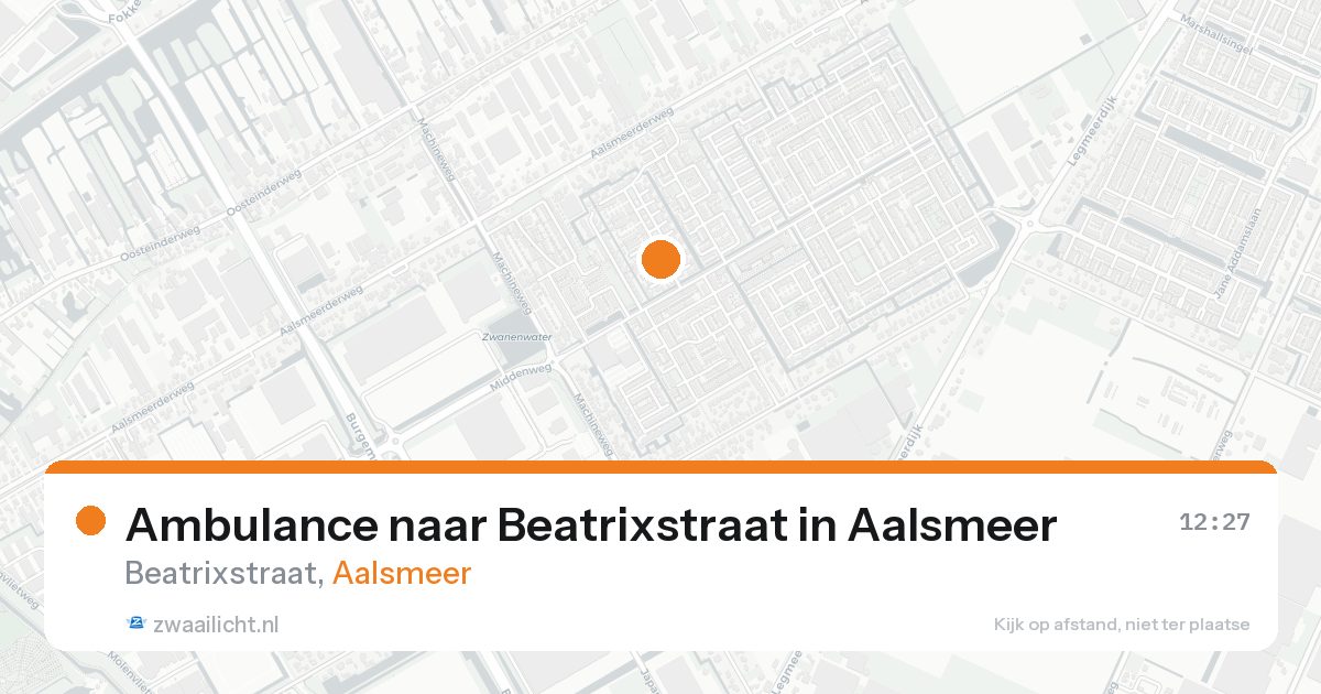 Ambulance naar Beatrixstraat in Aalsmeer — 19 jun 2026
