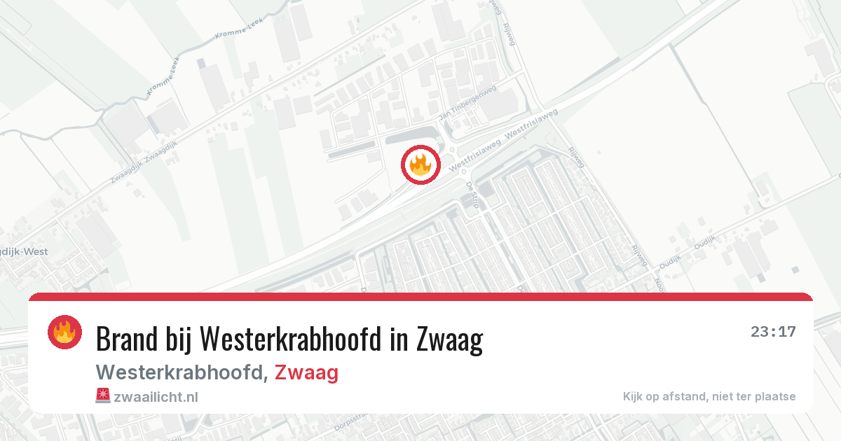 Brand bij Westerkrabhoofd in Zwaag — 25 jul 2026