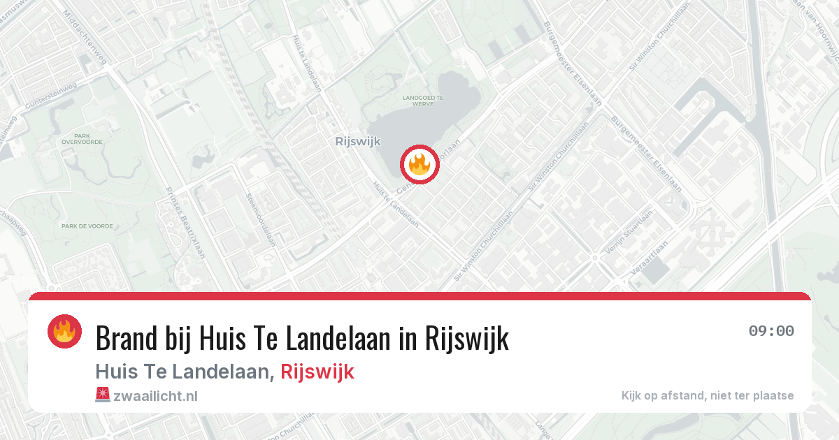 Brand bij Huis Te Landelaan in Rijswijk — 1 apr 2026