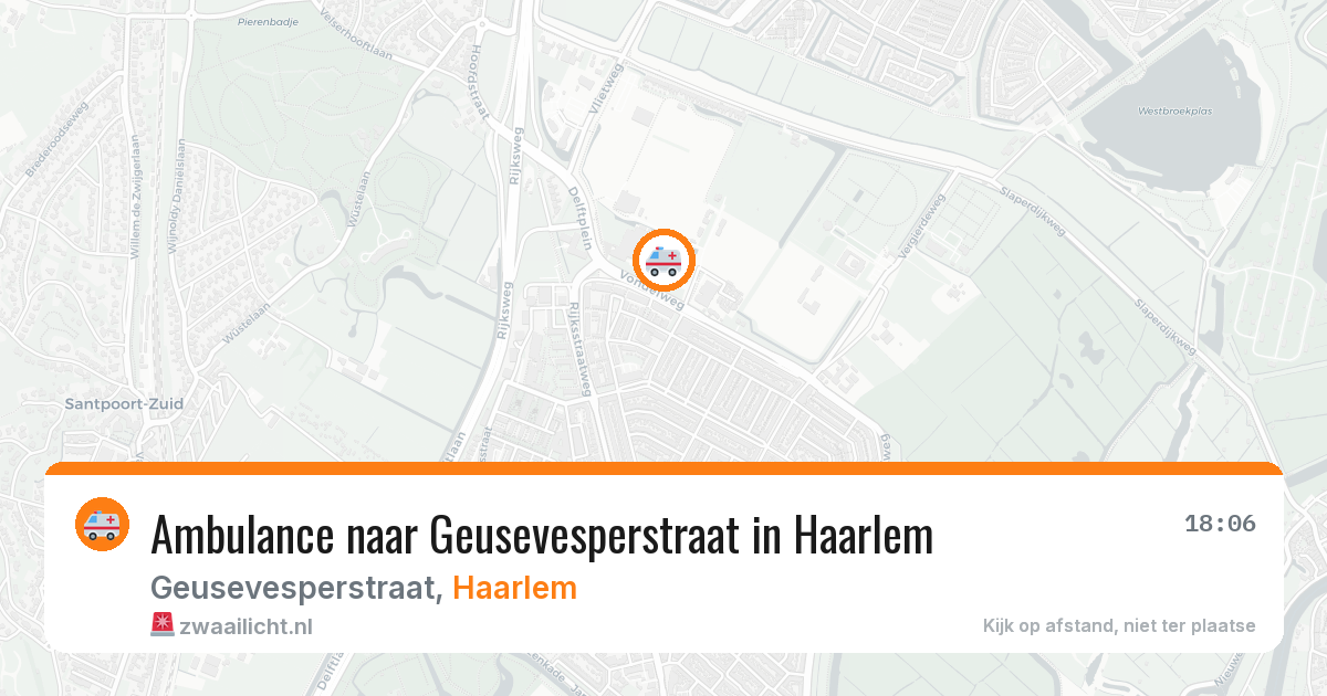 Ambulance naar Geusevesperstraat in Haarlem — 6 jun 2026