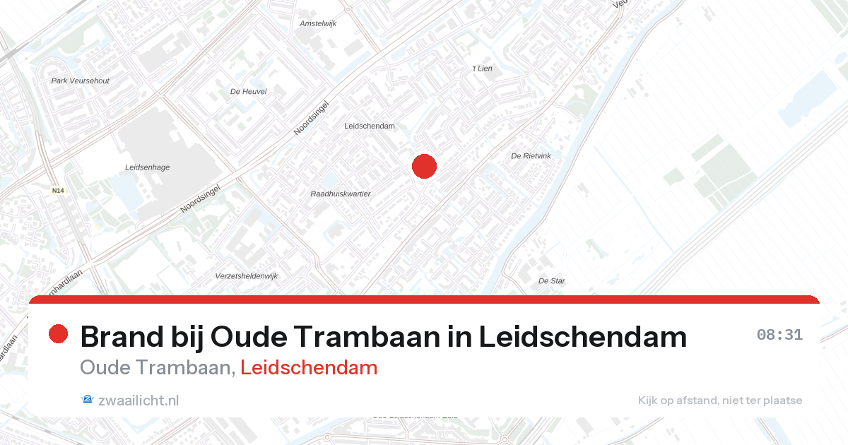 Brand bij Oude Trambaan in Leidschendam — 28 aug 2026