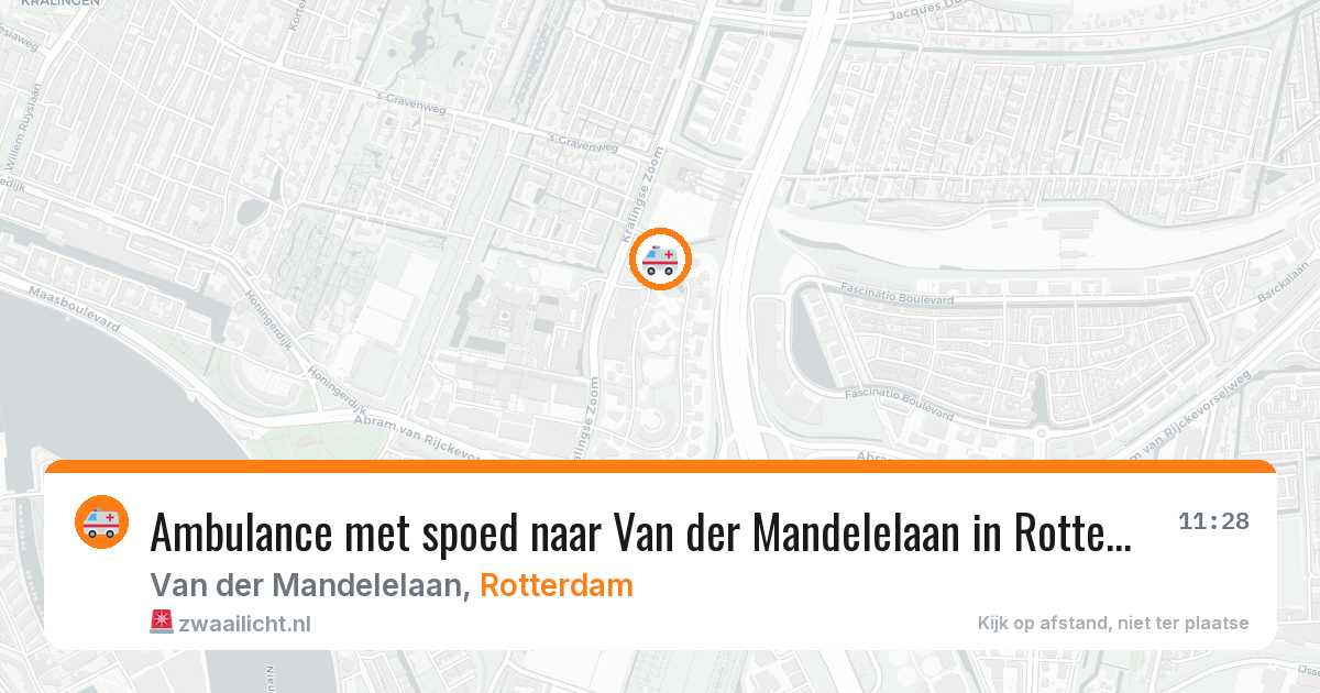 Ambulance met spoed naar Van der Mandelelaan in Rotterdam — 12 aug 2026