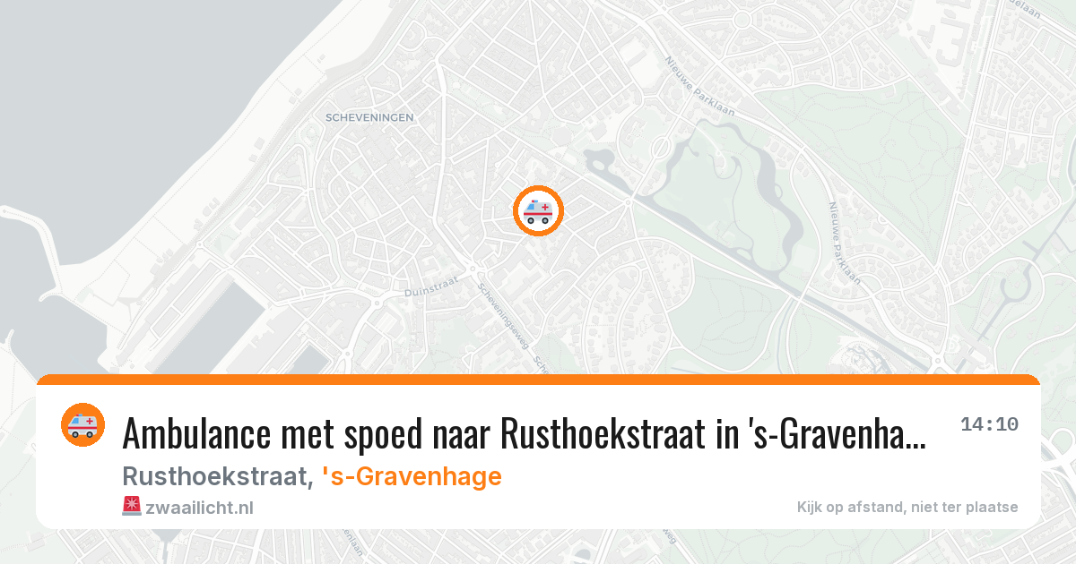 Ambulance met spoed naar Rusthoekstraat in 's-Gravenhage — 3 jun 2026
