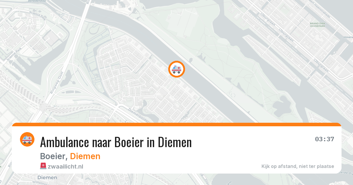 Ambulance naar Boeier in Diemen — 7 aug 2026