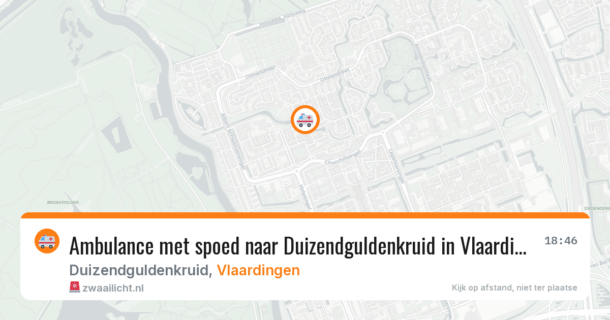 Ambulance met spoed naar Duizendguldenkruid in Vlaardingen — 21 mrt 2026