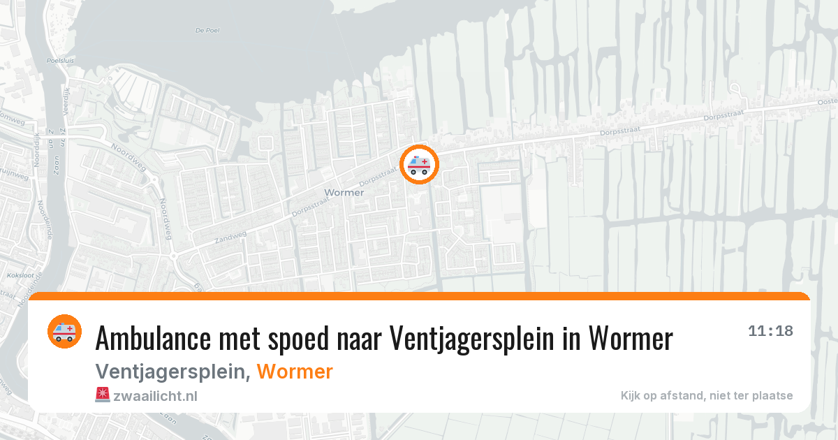 Ambulance met spoed naar Ventjagersplein in Wormer — 25 feb 2026