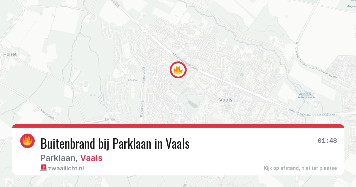 Buitenbrand bij Parklaan in Vaals — 27 jul 2026