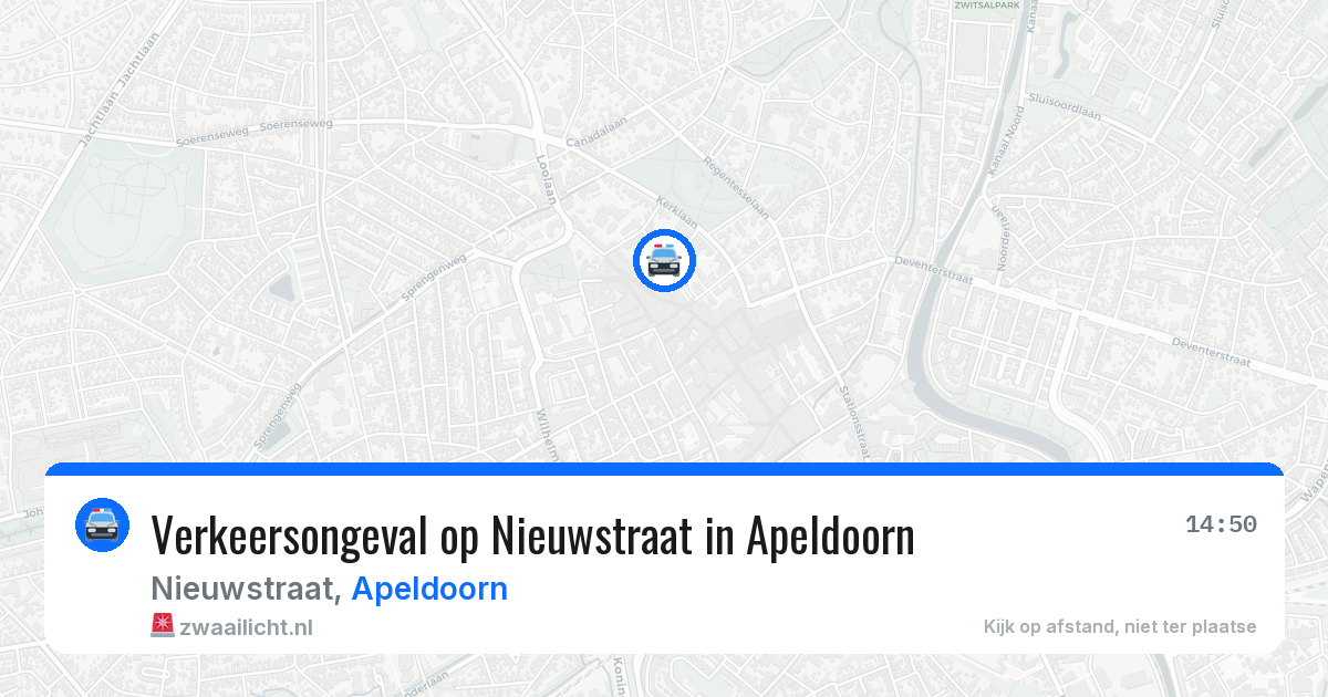 Verkeersongeval op Nieuwstraat in Apeldoorn — 4 jul 2026