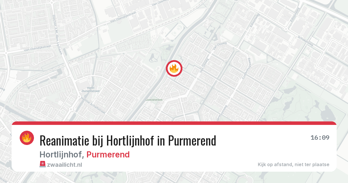 Reanimatie bij Hortlijnhof in Purmerend — 9 jun 2026