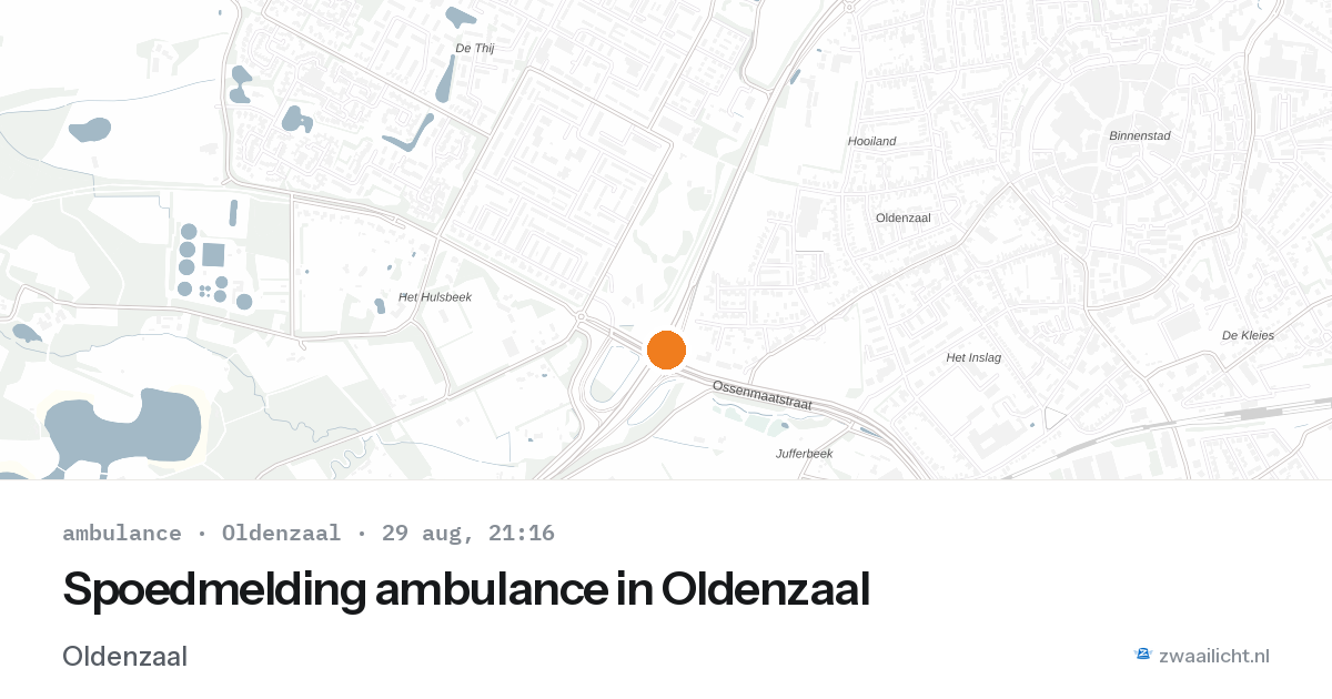 Spoedmelding ambulance in Oldenzaal — 29 aug 2026