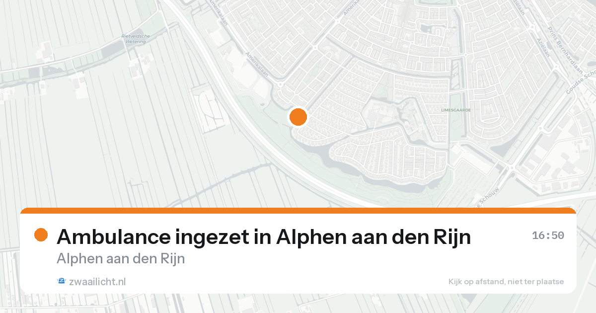 Ambulance ingezet in Alphen aan den Rijn — 13 jun 2026