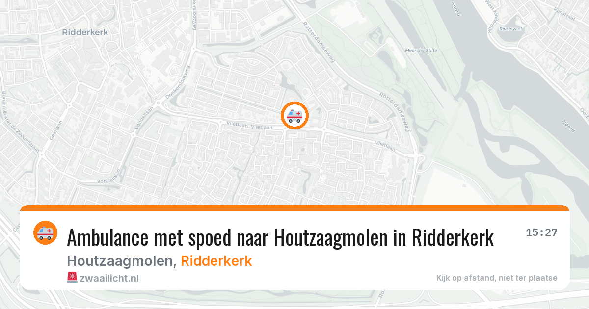 Ambulance met spoed naar Houtzaagmolen in Ridderkerk — 31 jul 2026