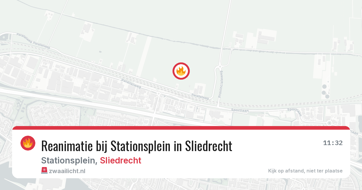 Reanimatie bij Stationsplein in Sliedrecht — 30 jun 2026