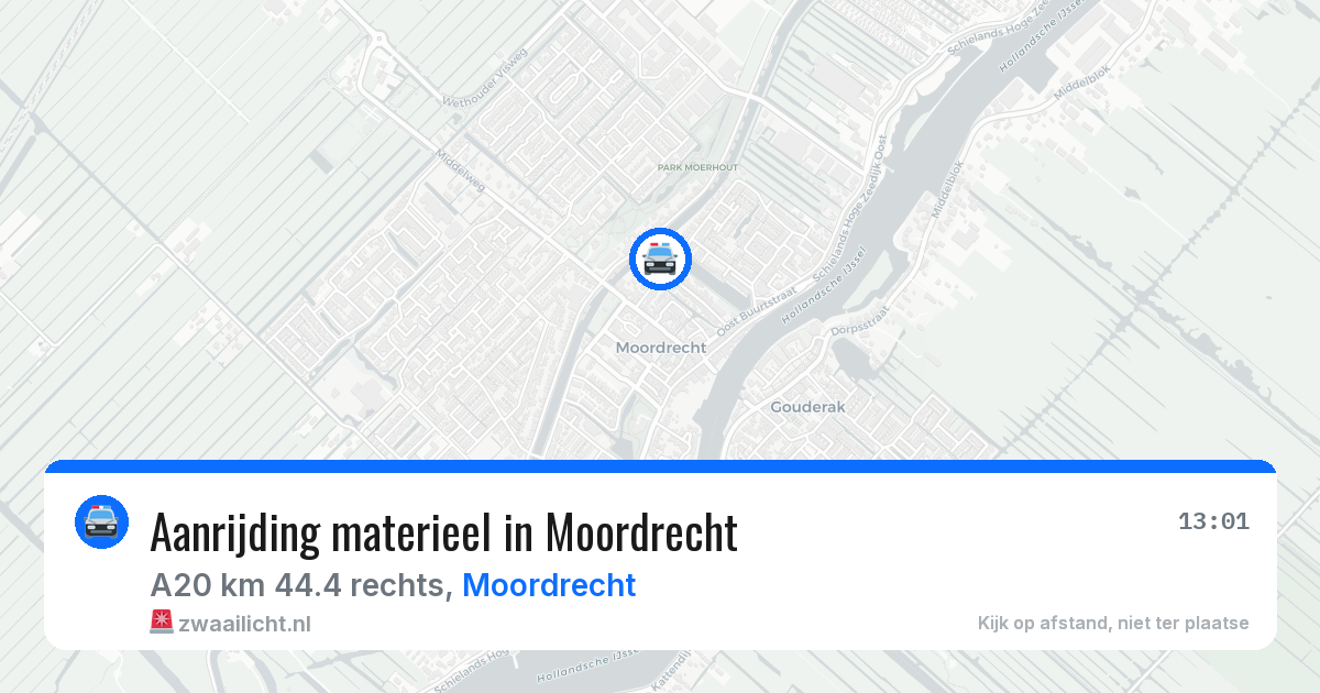 Aanrijding materieel in Moordrecht — 26 mei 2026