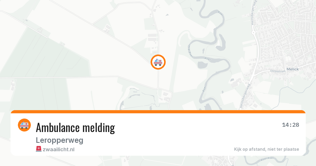 Ambulance melding — 16 mei 2026