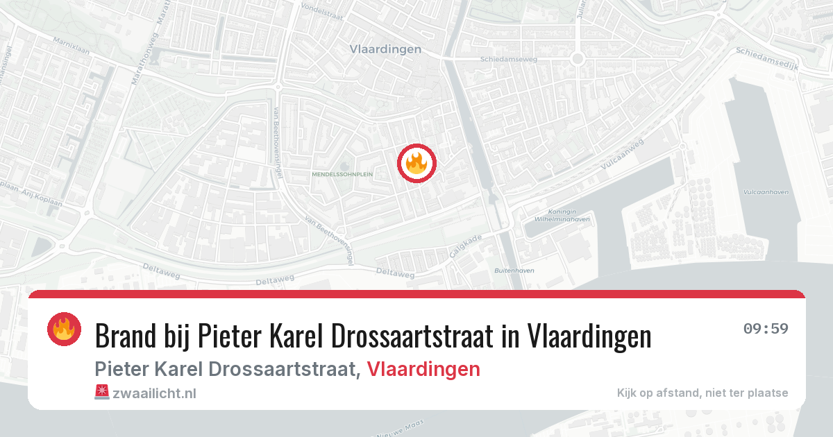 Brand bij Pieter Karel Drossaartstraat in Vlaardingen — 29 jan 2026