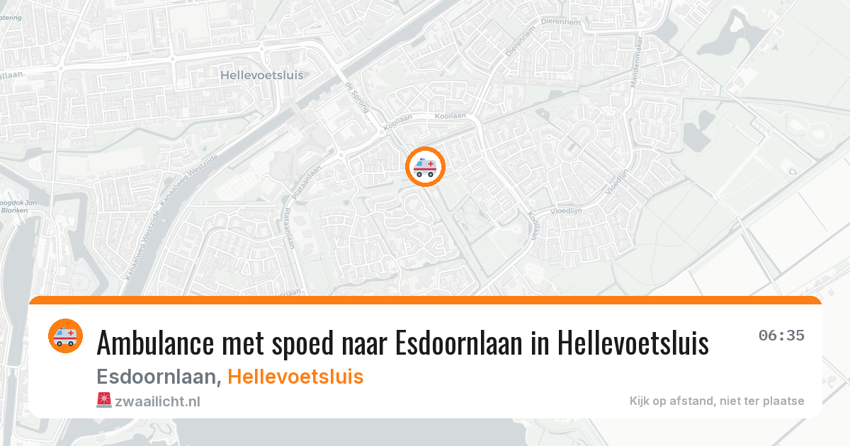 Ambulance met spoed naar Esdoornlaan in Hellevoetsluis — 4 jun 2026