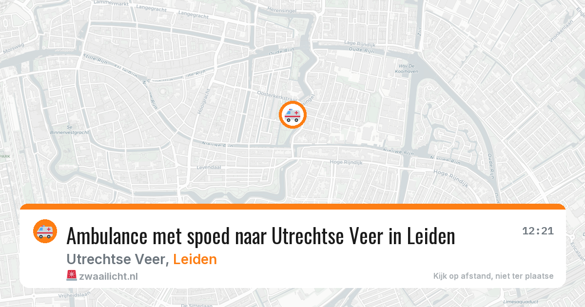 Ambulance met spoed naar Utrechtse Veer in Leiden — 11 jun 2026