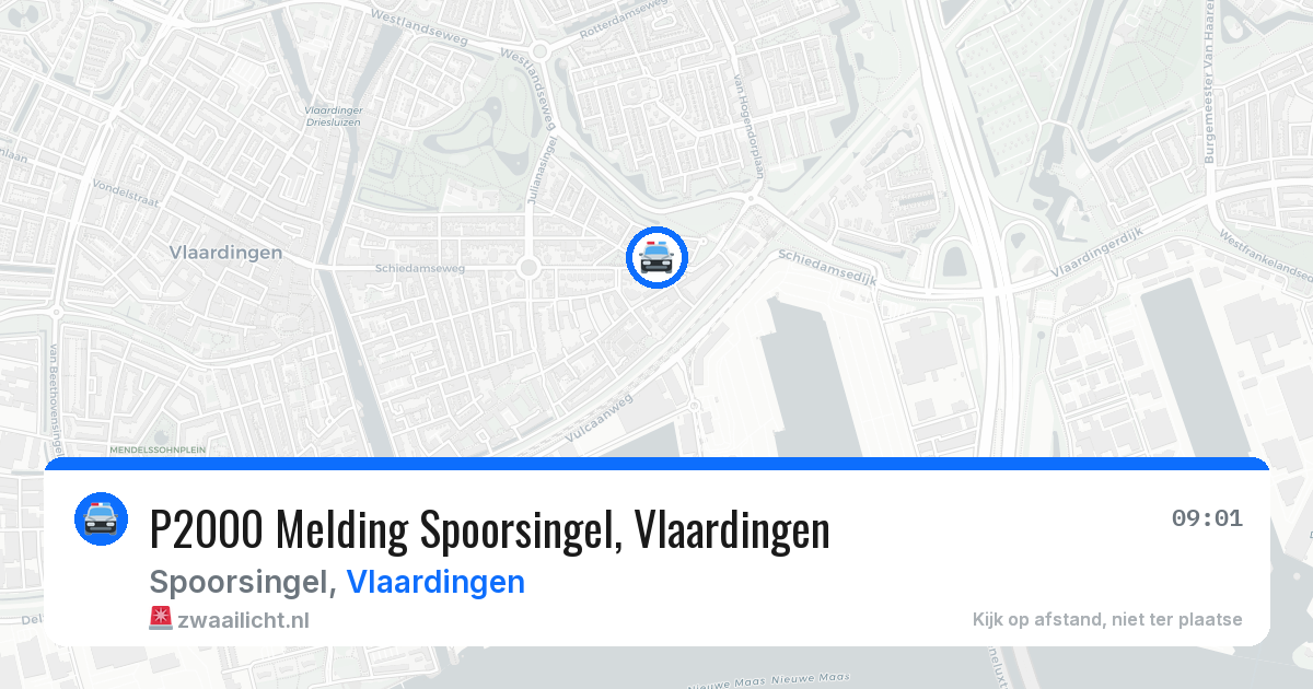 P2000 Melding Spoorsingel, Vlaardingen — 9 mei 2026