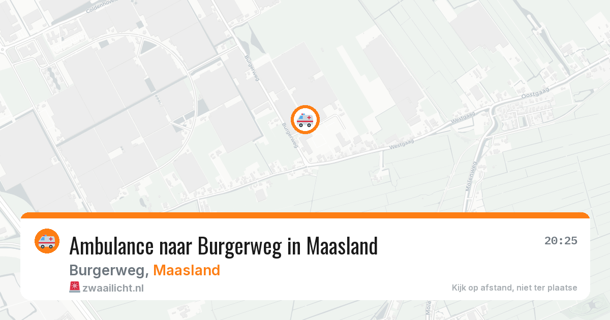 Ambulance naar Burgerweg in Maasland — 12 jul 2026