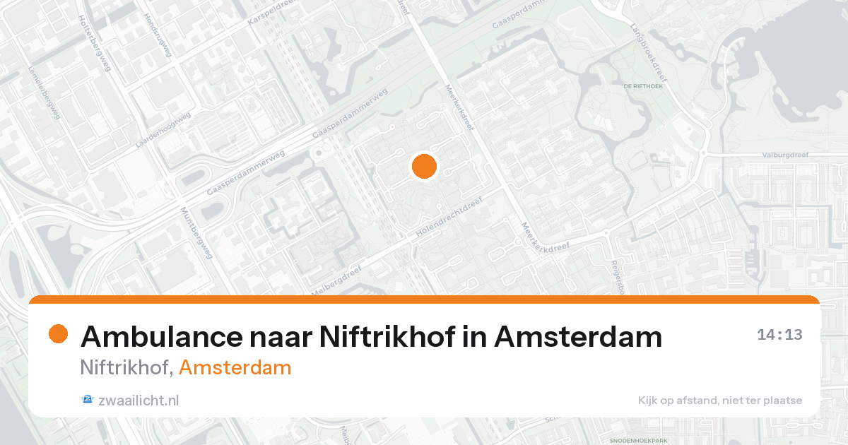 Ambulance naar Niftrikhof in Amsterdam — 17 aug 2026