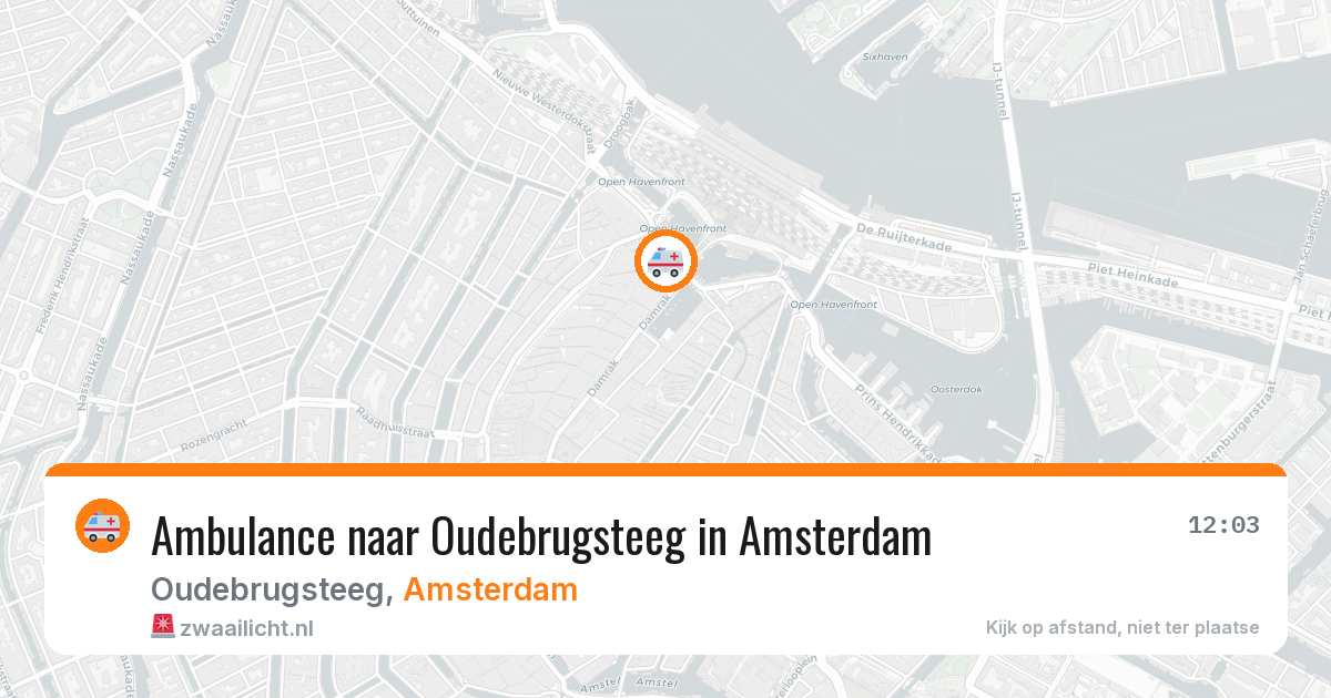 Ambulance naar Oudebrugsteeg in Amsterdam — 20 apr 2026