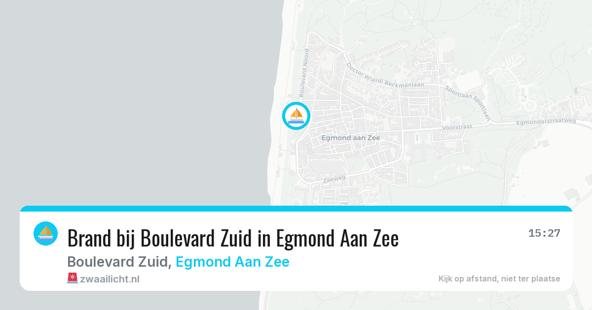 Brand bij Boulevard Zuid in Egmond Aan Zee — 26 jun 2026