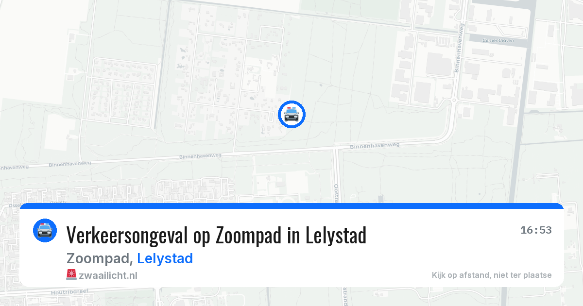 Verkeersongeval op Zoompad in Lelystad — 22 jun 2026
