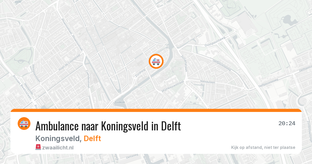 Ambulance naar Koningsveld in Delft — 16 jul 2026