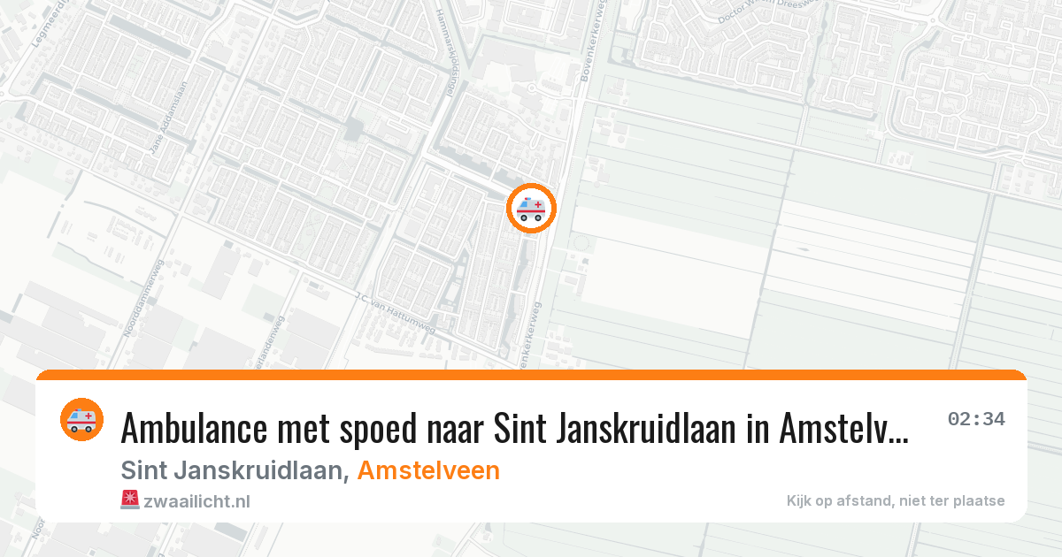 Ambulance met spoed naar Sint Janskruidlaan in Amstelveen — 25 jun 2026
