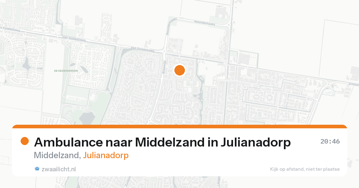 Ambulance naar Middelzand in Julianadorp — 7 feb 2026