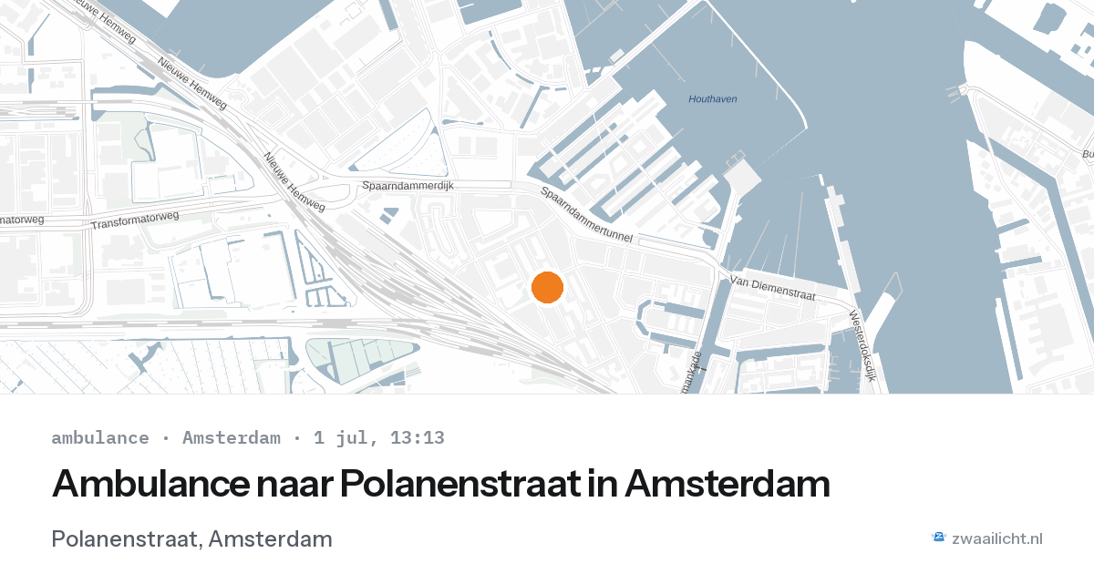 Ambulance naar Polanenstraat in Amsterdam — 1 jul 2026